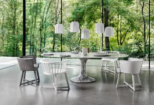 Lampada a sospensione in rattan Sweet di Gervasoni