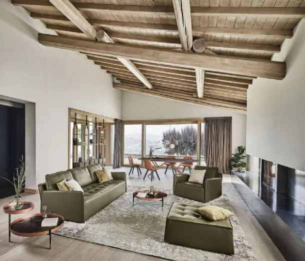 Salotto in pelle Antares di Bontempi