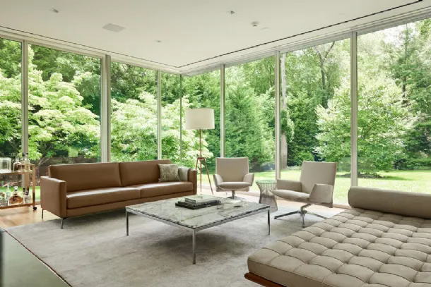 Divano in pelle Divina Settee di Knoll