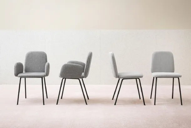 Sedia Leda con o senza braccioli di Miniforms