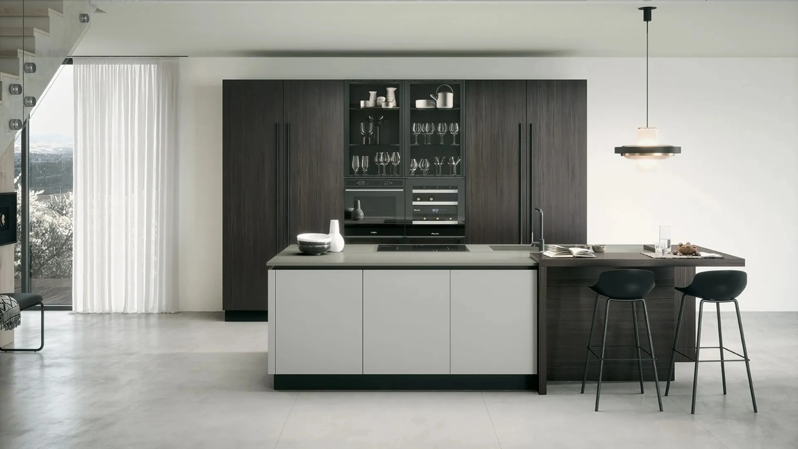 Cucina Moderna con isola Colibrì 03 di Forma Cucine