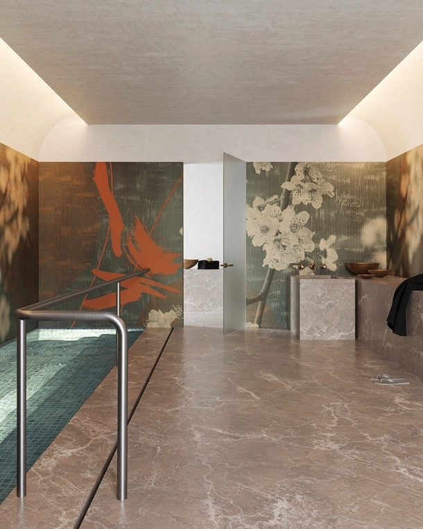 Carta da parati Yukata di Inkiostro Bianco