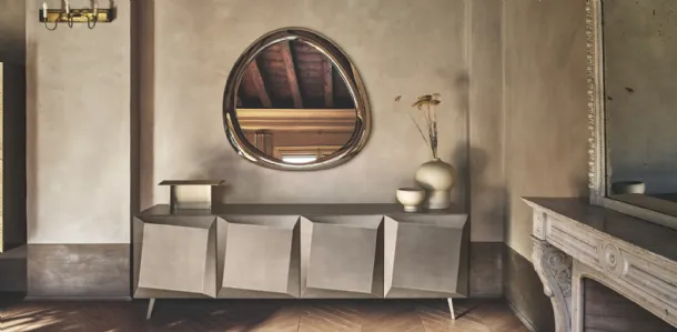 Specchio con cornice in vetro Aura di Calligaris