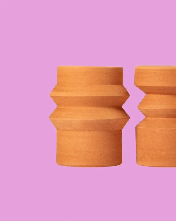 Tavolini in terracotta Mila e Milo di Miniforms