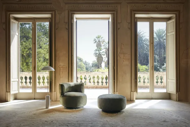 Pouf K Waiting in tessuto di Kartell