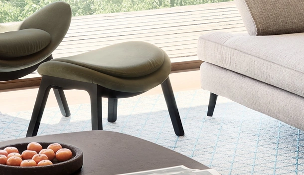 Pouf Lazy in tessuto di Calligaris