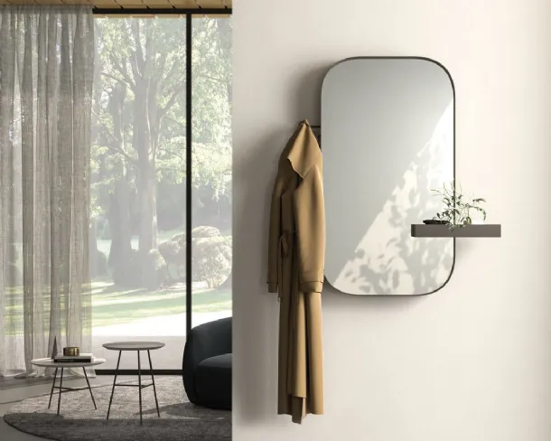 Specchio con cornice in metallo brunito Smart di Orme