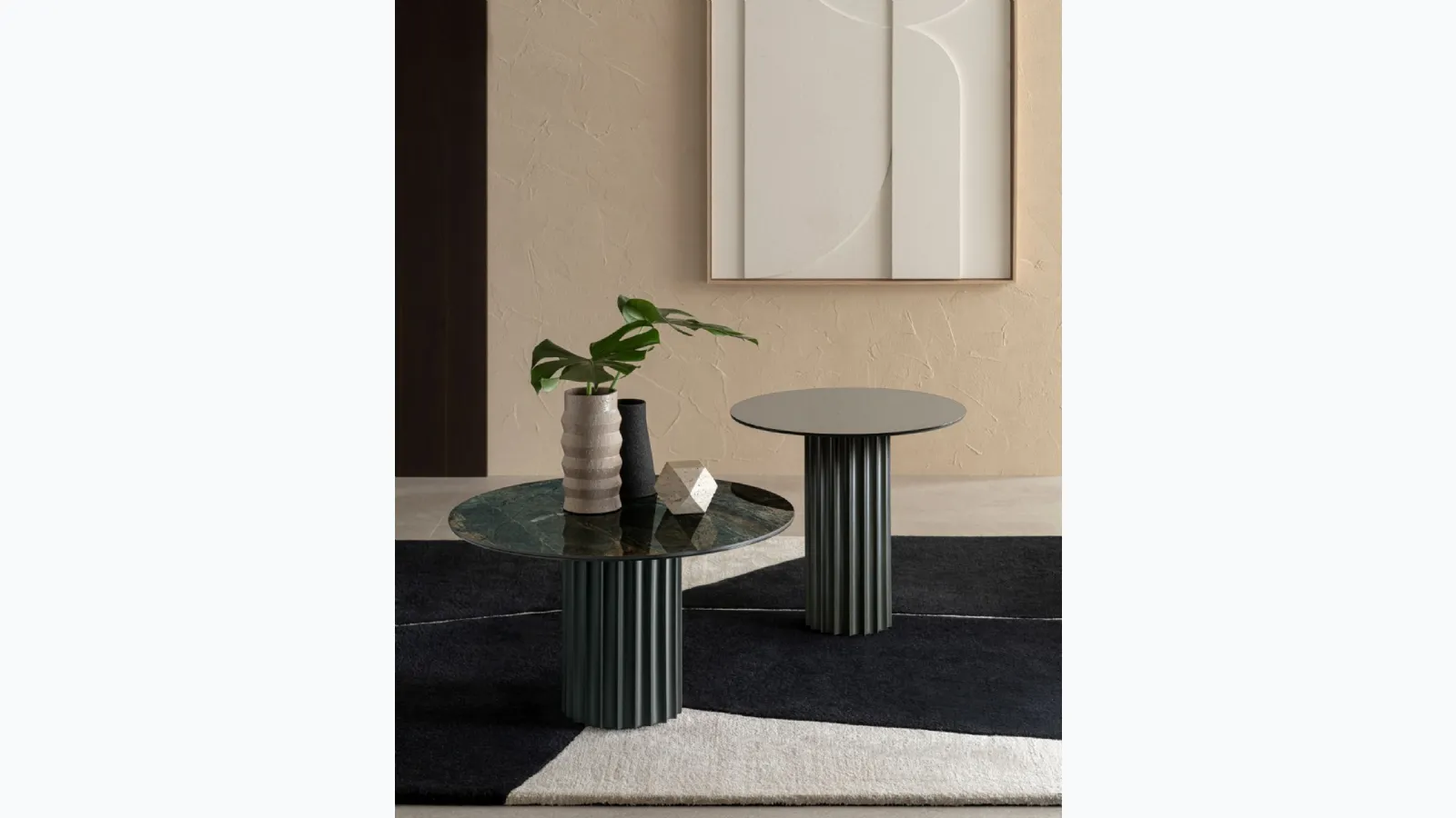 Tavolino Enea con top in ceramica di Riflessi