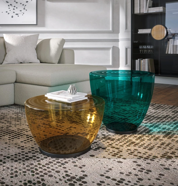 Tavolino Konca in vetro soffiato di Tonin Casa