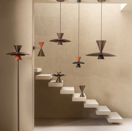 Lampada in metallo verniciato Chiara di Riflessi