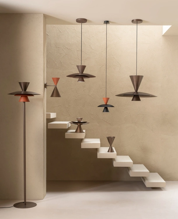 Lampada in metallo verniciato Chiara di Riflessi