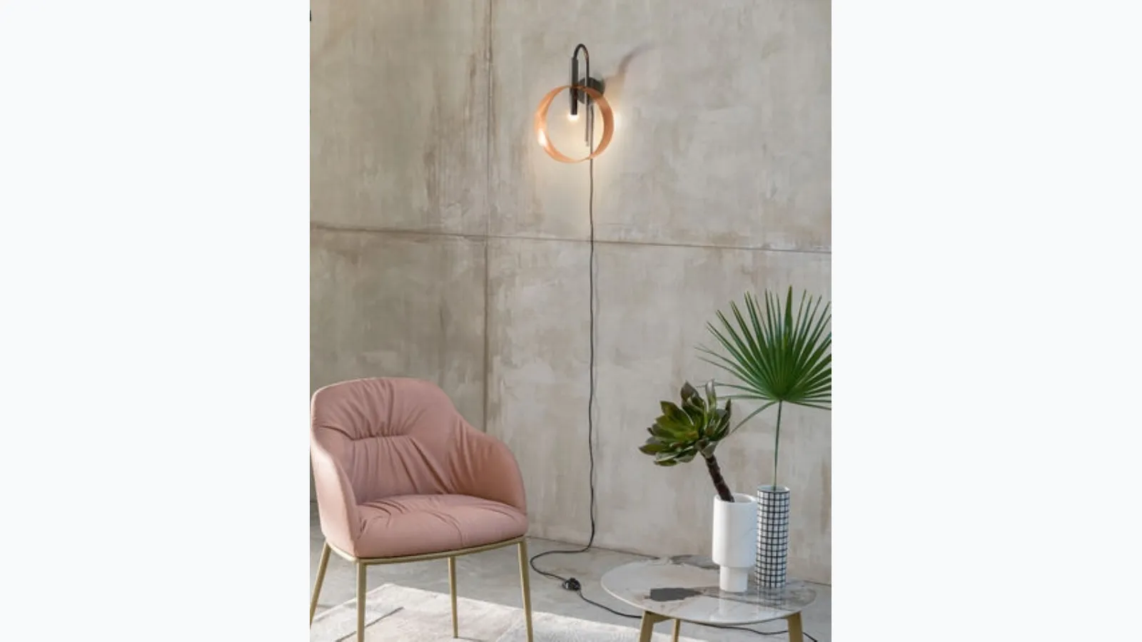 Lampada da parete Led Loop A di Riflessi
