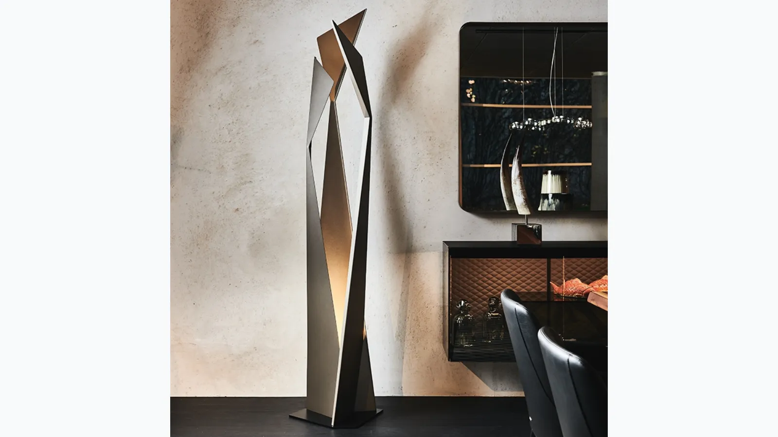 Lampada da terra in acciaio Thriller di Cattelan Italia