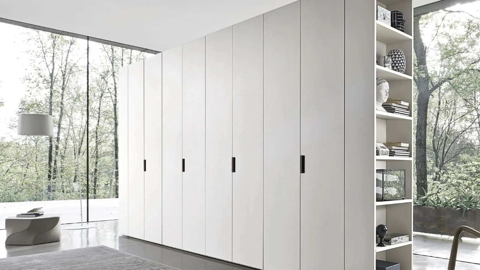 Armadio Anta Liscia Maniglia Beta laccato Bianco opaco di Sangiacomo