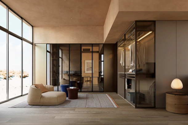 Cabina Armadio Aria Telaio di Kristalia