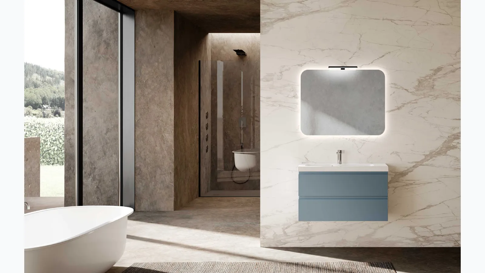 Mobile da Bagno Block Square Evo C37 di Azzurra