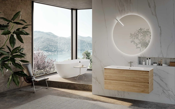 Mobile da Bagno sospeso Block System Picasso C25 di Baxar