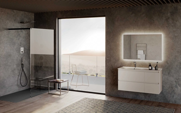 Mobile da Bagno sospeso Block System Picasso C30 di Baxar