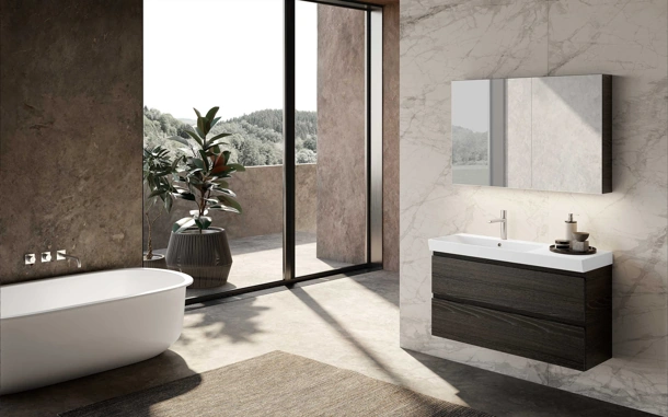 Mobile da Bagno sospeso Block System Set-Up C35 di Baxar