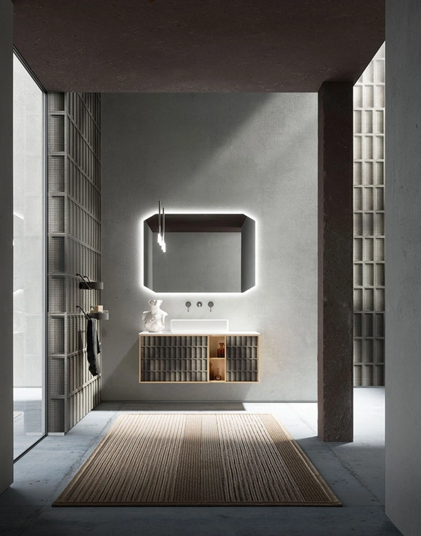 Mobile da Bagno in Rovere Des Evolution Natural 01 di Cerasa