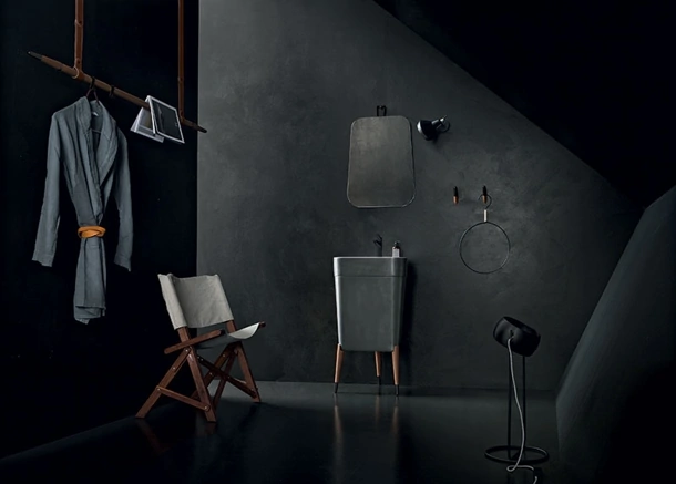 Lavabo Free 03 in tinta Metallico Ferro di Cerasa