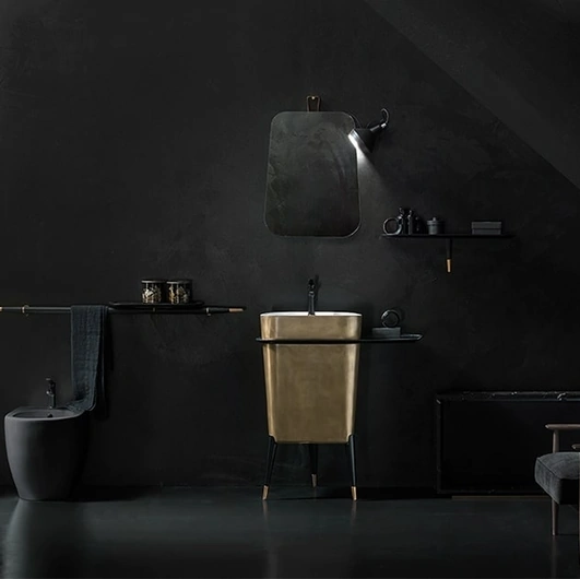 Lavabo Free 04 in tinta Metallico Bronzo di Cerasa