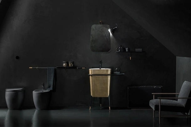 Lavabo Free 04 in tinta Metallico Bronzo di Cerasa