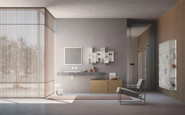 Mobile da Bagno a terra Lime 0 Club 029 in Rovere Sabbia di Azzurra