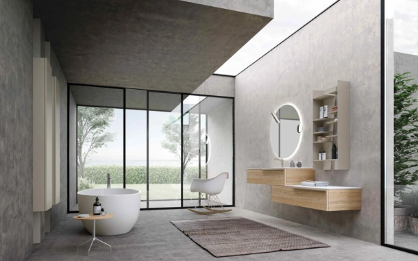 Mobile da Bagno sospeso Lime 0 Lateral 033 di Azzurra