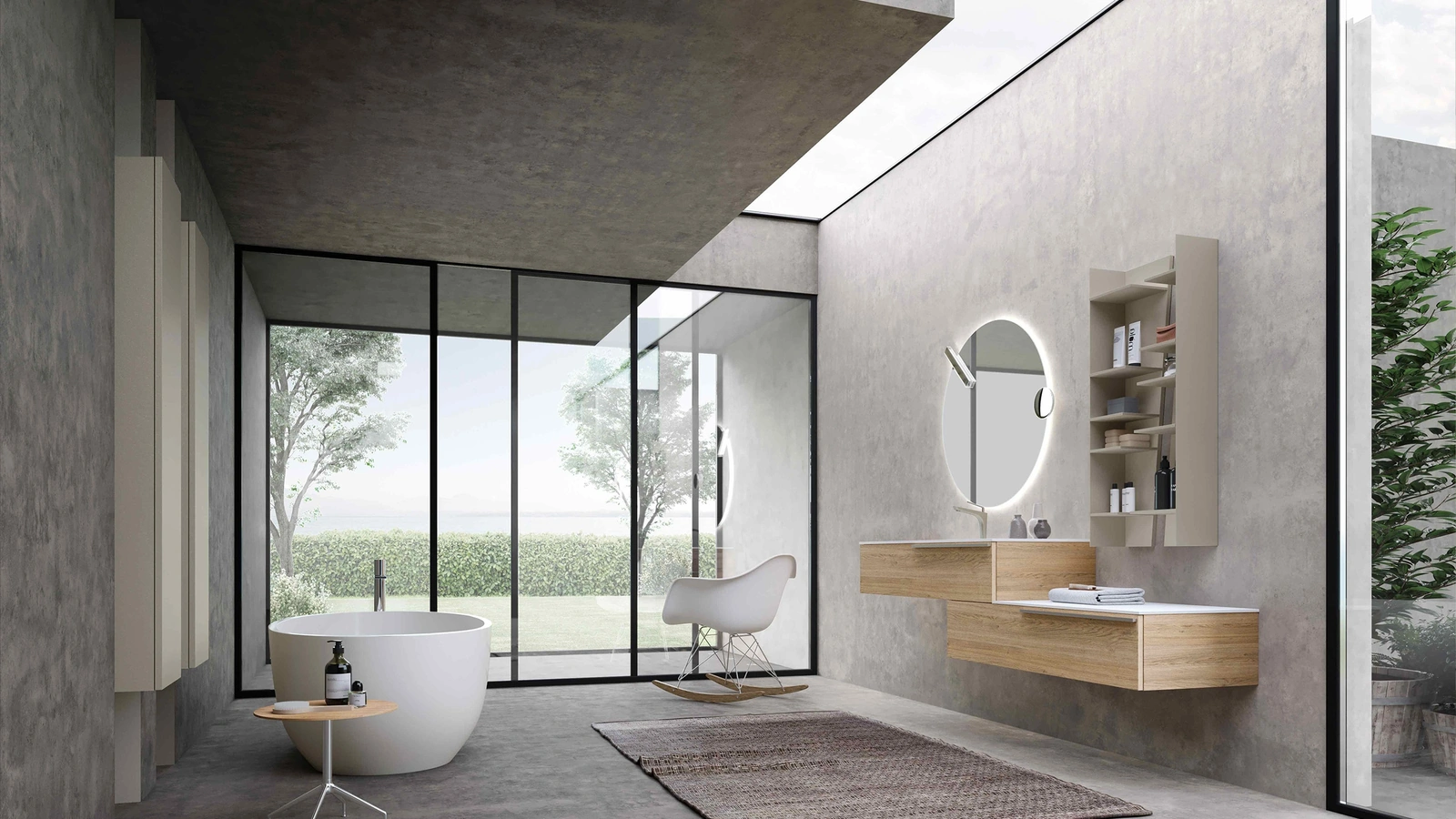 Mobile da Bagno sospeso Lime 0 Lateral 033 di Azzurra