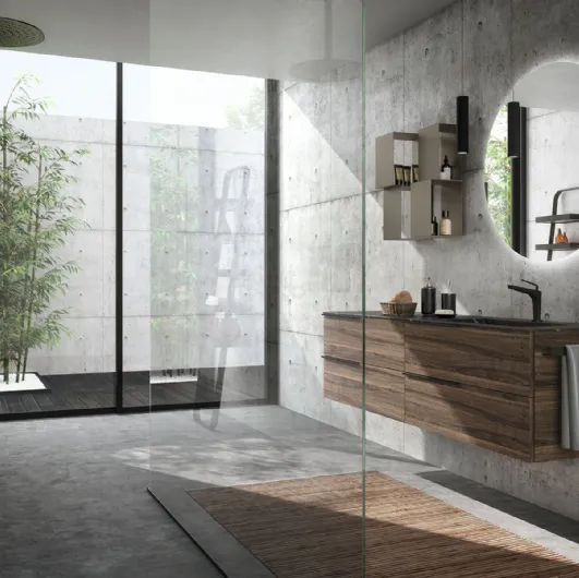 Mobile da Bagno sospeso in melaminico con top in gres Lime 1 0 Comp J&T 014 di Azzurra