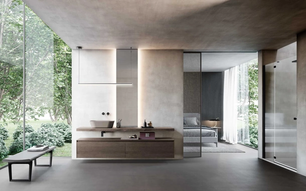 Mobile da Bagno Lime 2-0 236 in Rovere Carbone di Azzurra