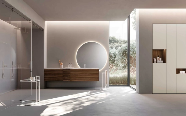 Mobile da Bagno Lime 2-0 240 in Dekorativo 3D Eucalipto Lab Affumicato di Azzurra