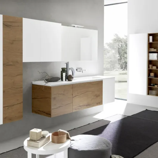 Mobile da Bagno sospeso in melaminico e laccato Lime 2 0 Comp 203 di Azzurra