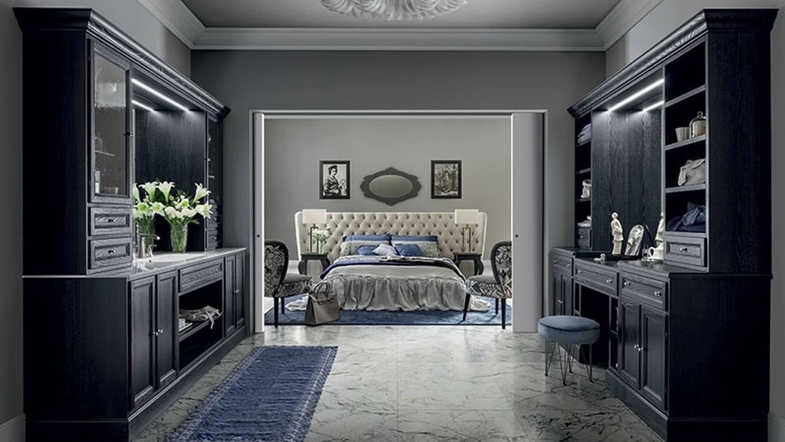 Mobile da Bagno Paestum 04 in Decapé Nero di Cerasa