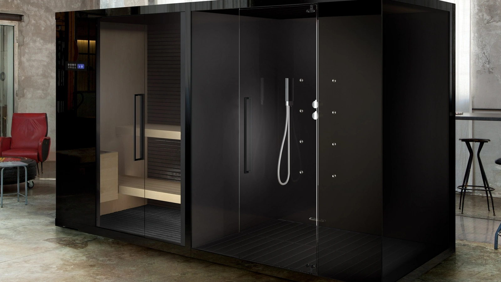 Mobile da Bagno Sauna + Hamman Nirvana Combi 1 di Megius