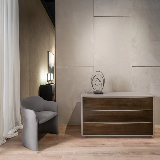 Comò Concetto in legno e metallo di Cantori