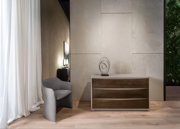 Comò Concetto in legno e metallo di Cantori