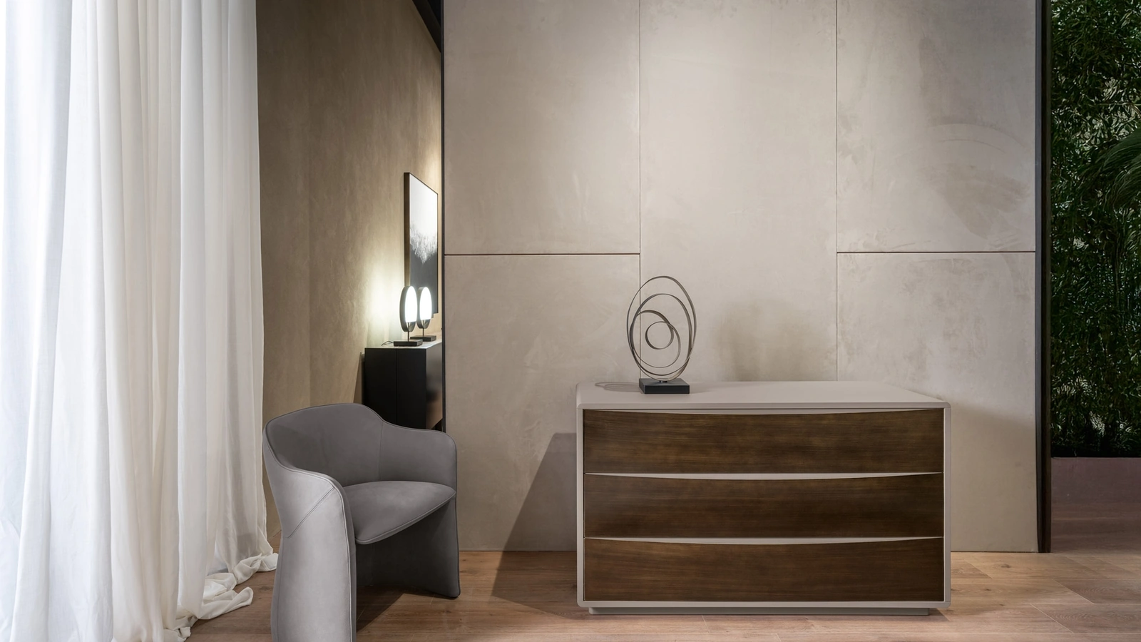 Comò Concetto in legno e metallo di Cantori