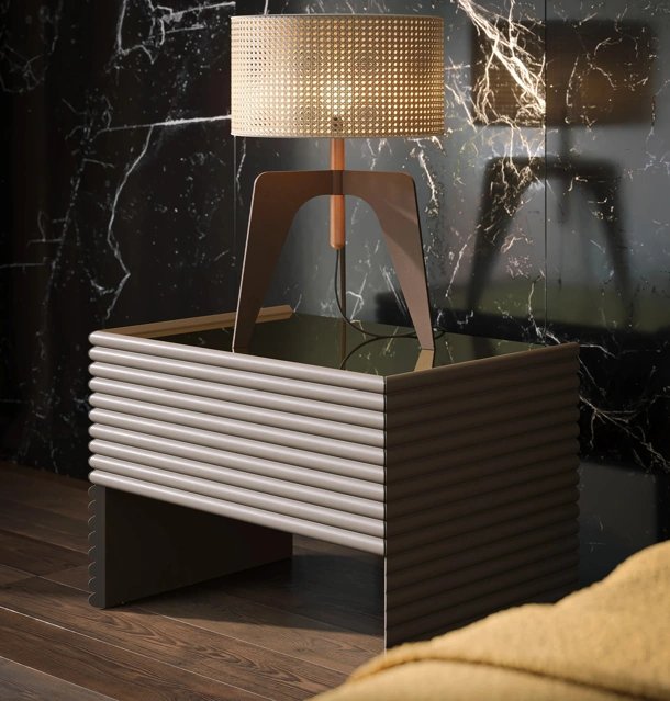 Comodino Patsy in legno laccato di Tonin Casa