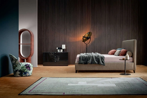 Comò Tetris laccato lucido Nero di Twils