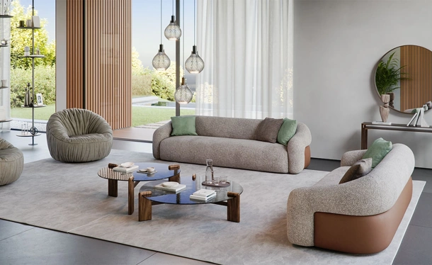 Divano lineare Baldwin di Cattelan Italia