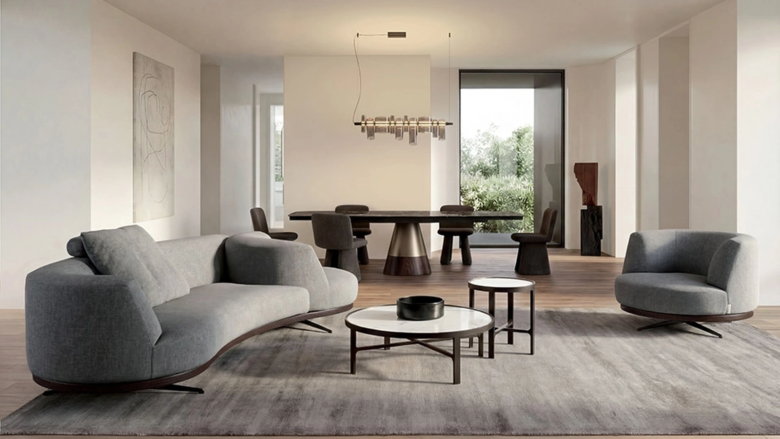 Divano Bordone Upwood con terminale girevole di Alivar