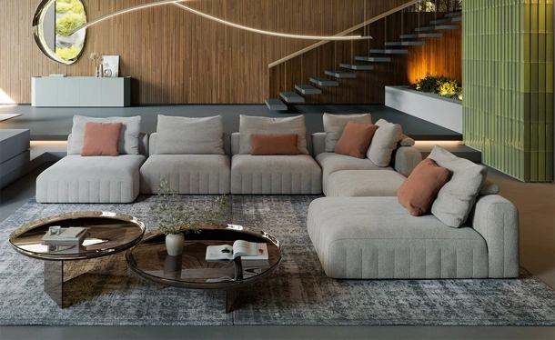 Divano con penisola Gibson di Cattelan Italia