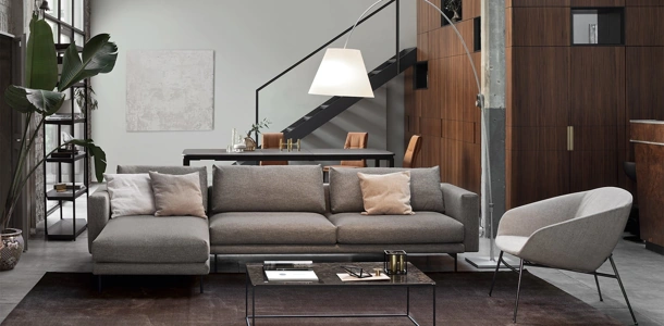 Divano con penisola Rod di Calligaris