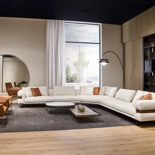 Salotto angolare in tessuto Valley di Cantori