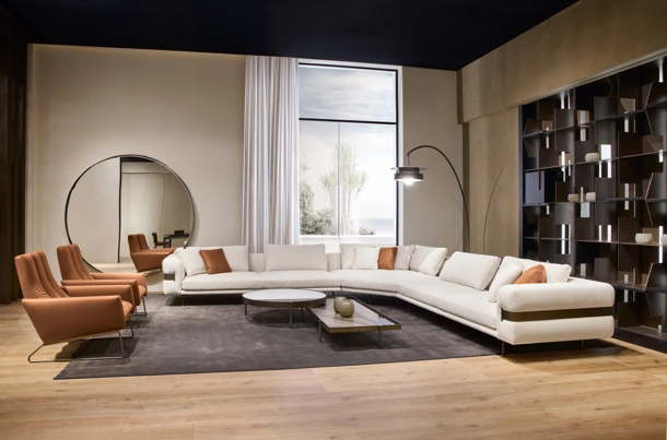 Salotto angolare in tessuto Valley di Cantori