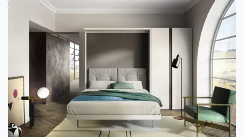 Letto a scomparsa trasformabile aperto Living 18 LGM di Clei