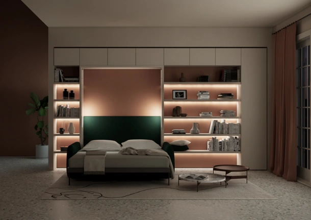Letto a scomparsa Minerva 03 di Clei