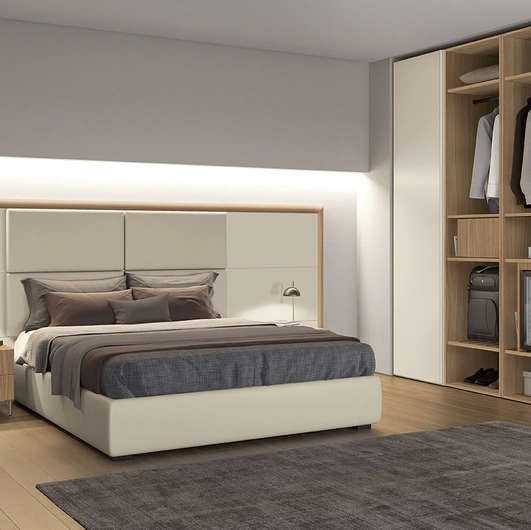 Letto in ecopelle Basic di Colombini Casa